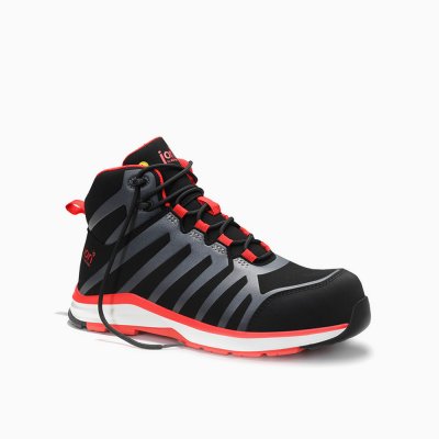 HERREN JORI Sicherheitsschnürstiefel jo_RAPID black-red Mid ESD S3S