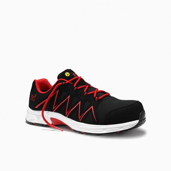 DAMEN JORI Sicherheitshalbschuh jo_SPEEDY black-red Low ESD S3S