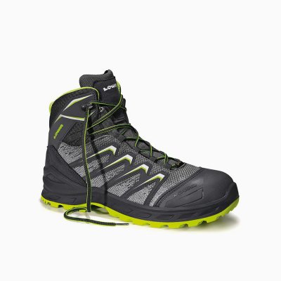 HERREN LOWA Sicherheitsschnürstiefel LARROX Work GTX grey Mid S3 CI