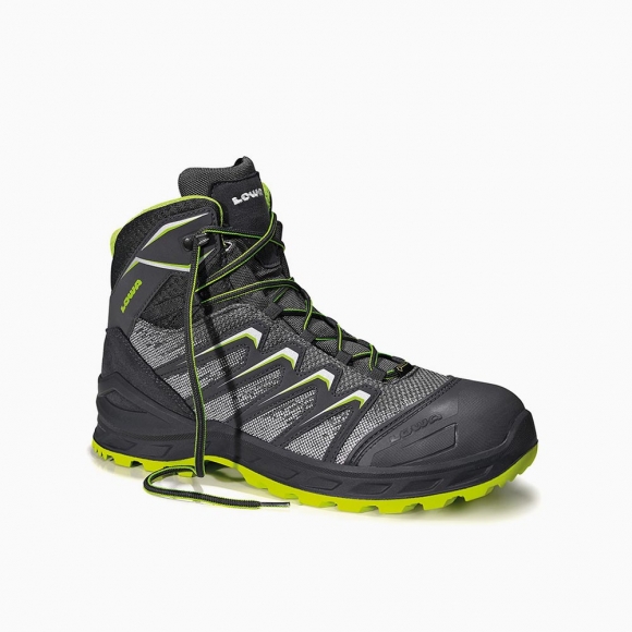 HERREN LOWA Sicherheitsschnürstiefel LARROX Work GTX grey Mid S3 CI
