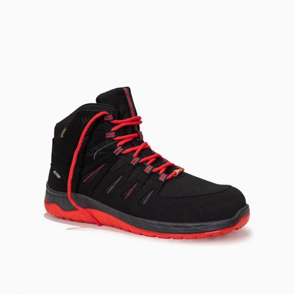 ELTEN HERREN Sicherheitsstiefel MADDOX GTX W black-red Mid ESD S3S CI