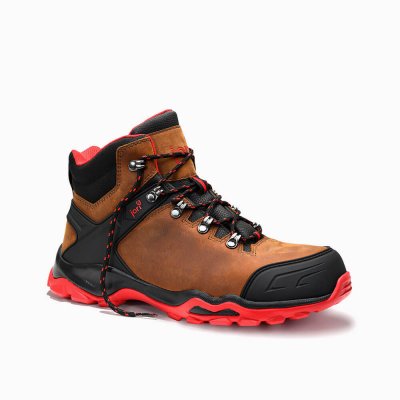 DAMEN JORI Sicherheitsschnürstiefel jo_POWERFUL brown Mid S3S