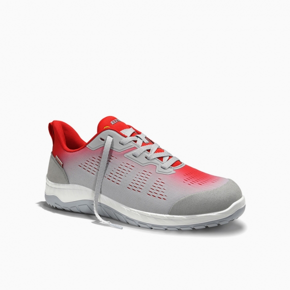 ELTEN DAMEN Sicherheitshalbschuh LUAN grey-red Low ESD S1PS