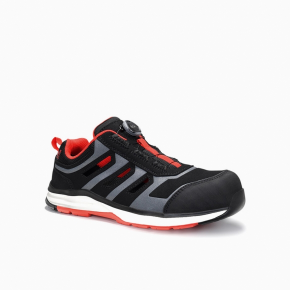 DAMEN JORI Sicherheitssandale jo_RAPID BOA® black-red Easy ESD S1PS