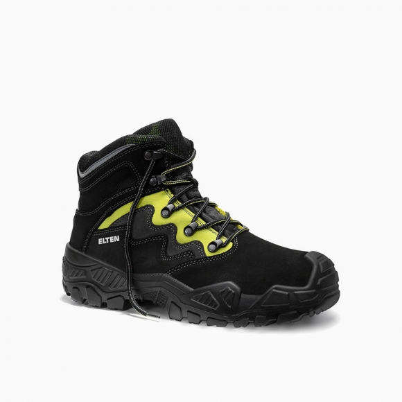 ELTEN HERREN Sicherheitsschnürstiefel MICK black-green Mid ESD S3S