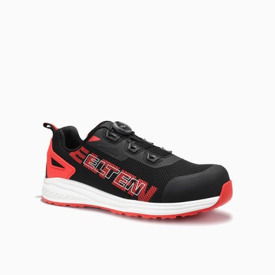 ELTEN HERREN Sicherheitshalbschuh BATIS BOA® black-red Low ESD S1PL