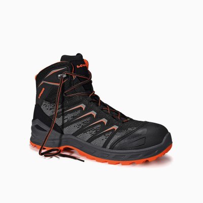 HERREN LOWA Sicherheitsschnürstiefel LARROX Work GTX black Mid S3 CI