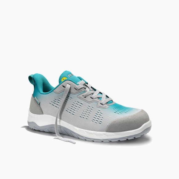 ELTEN DAMEN Sicherheitshalbschuh LUANA grey-turquoise Low ESD S1