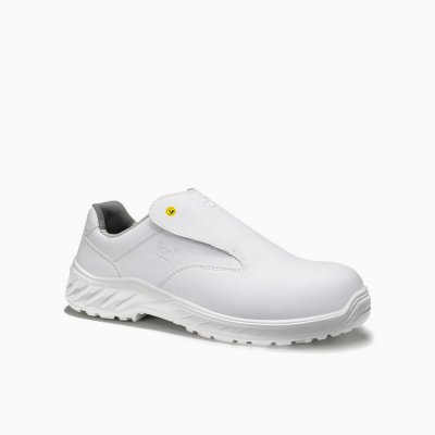 DAMEN JORI Sicherheitshalbschuh jo_CLEAN Slipper white Low ESD S3S
