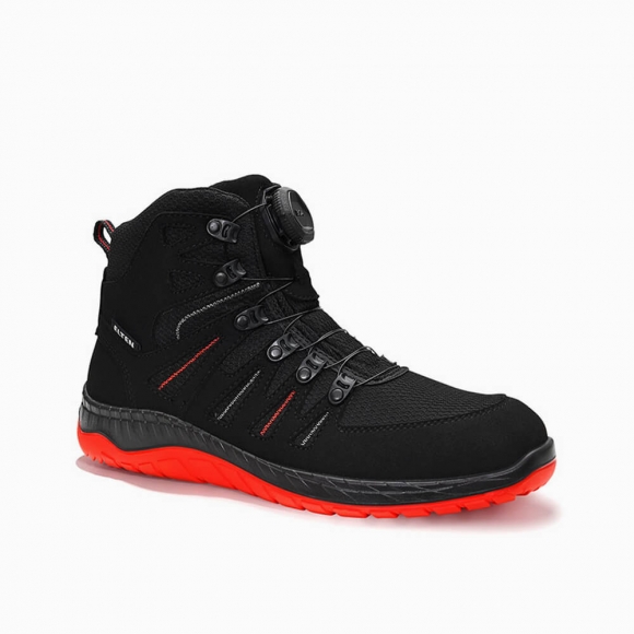 ELTEN HERREN Sicherheitsstiefel MADDOX BOA® black-red Mid ESD S3S