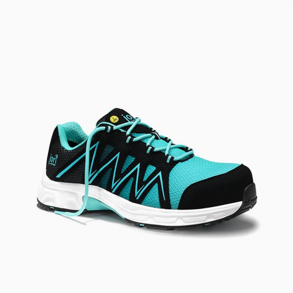 DAMEN JORI Sicherheitshalbschuh jo_SPEEDY black-aqua Low ESD S1PS