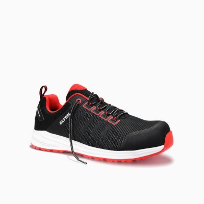 ELTEN HERREN Sicherheitshalbschuh LIVAS black-red Low ESD S1PL