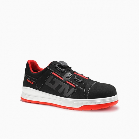 ELTEN HERREN Sicherheitshalbschuh ISAAK XXST BOA® black-red Low ESD S2