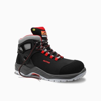 ELTEN DAMEN Sicherheitsschnürstiefel ARTURO black-red Mid ESD S3S