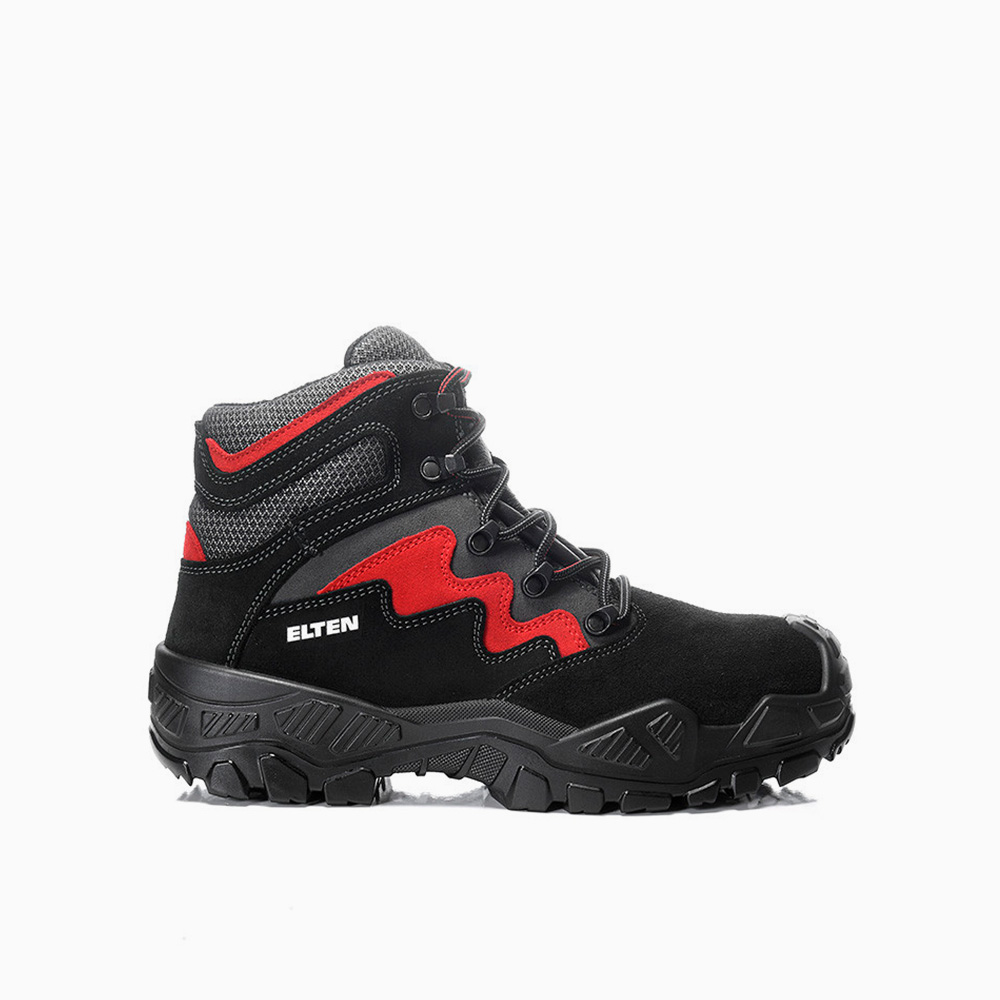 ELTEN HERREN Sicherheitsschnürstiefel MICK black-red Mid ESD S3S