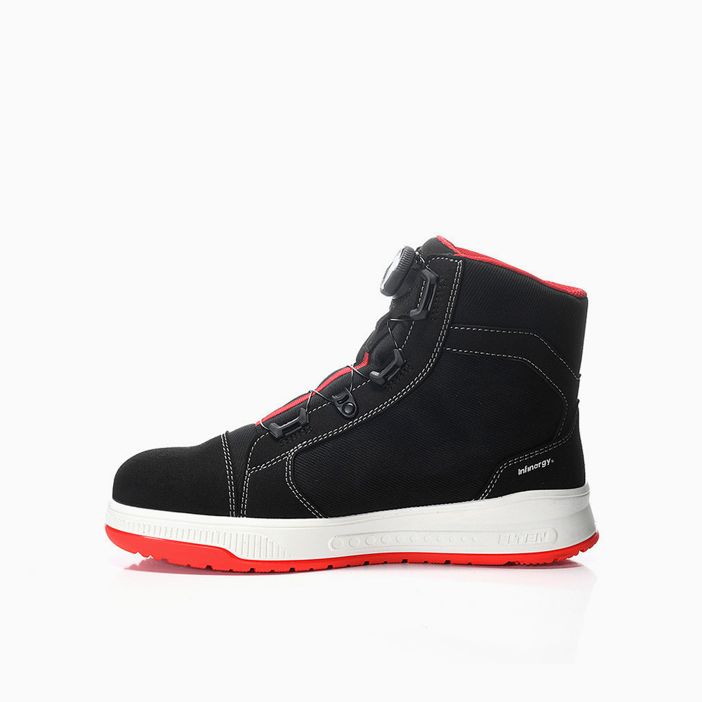 ELTEN HERREN Sicherheitsstiefel ISAAK XXST BOA® black-red Mid ESD S2