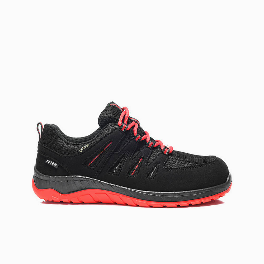 ELTEN HERREN Sicherheitshalbschuh MADDOX GTX W black-red Low ESD S3S CI