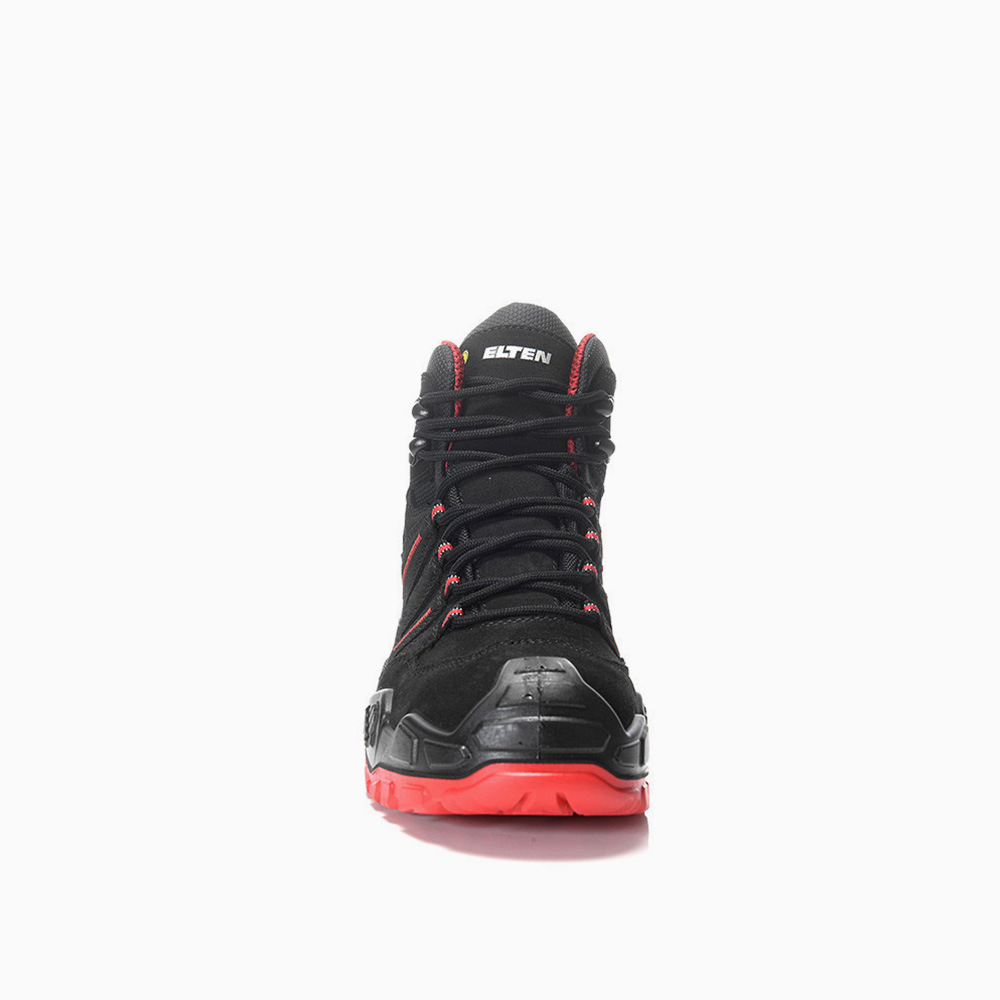 ELTEN HERREN Sicherheitsschnürstiefel QUENTIN black-red Mid ESD S3S
