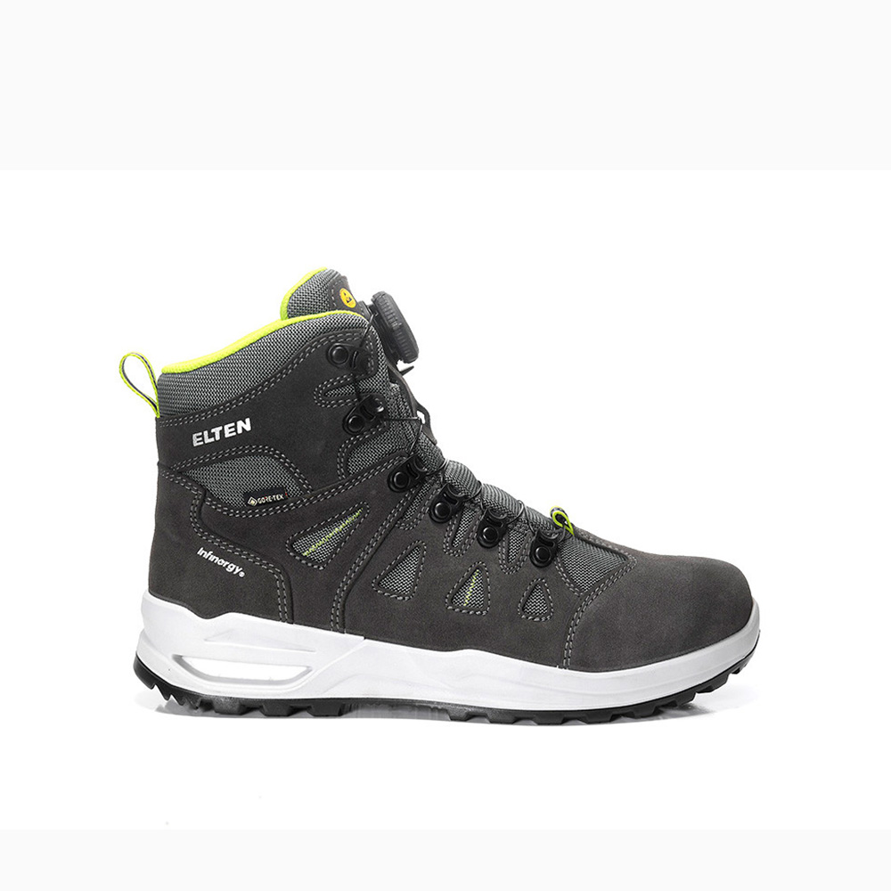 ELTEN DAMEN Berufsstiefel RILEY XXF BOA® GTX grey-lime Mid ESD O2 WR CI