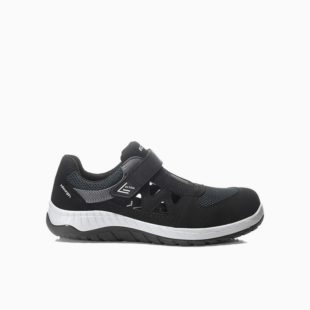 ELTEN HERREN Sicherheitssandale LONNY Compo black-grey Easy ESD S1PS