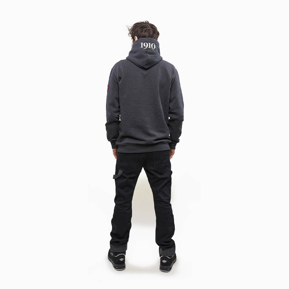 ELTEN HOODIE Retro dark-grey melange