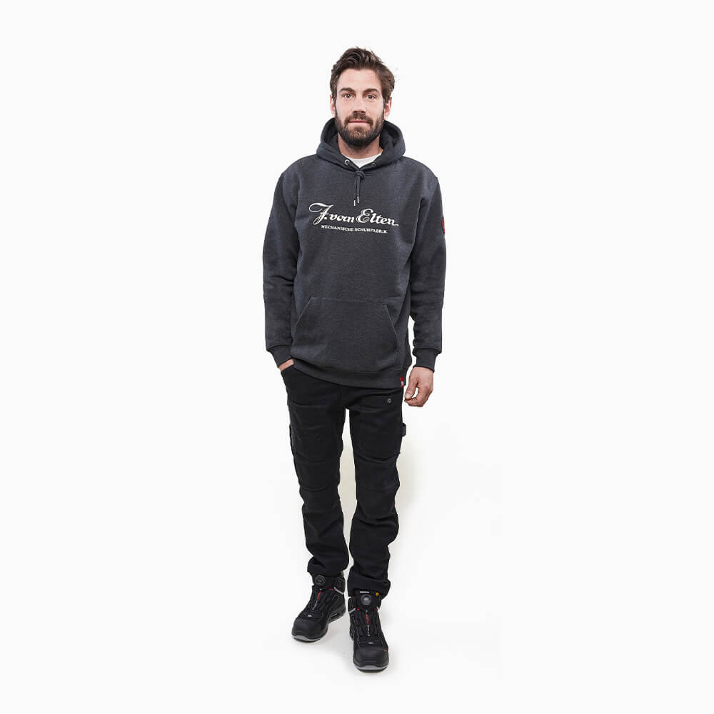 ELTEN HOODIE Retro dark-grey melange