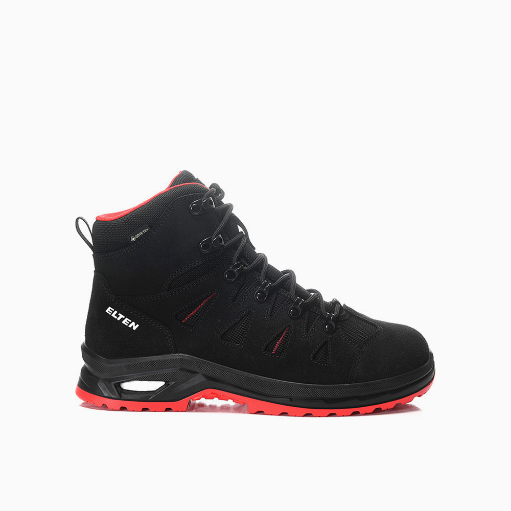 ELTEN HERREN Sicherheitsstiefel RIWEMO XXP GTX black-red Mid ESD S3S WR CI